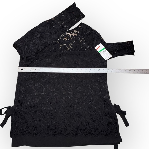 NWT KAREN KANE Black Long Sleeve Floral Lace Blouse - Large - Picture 11 of 17